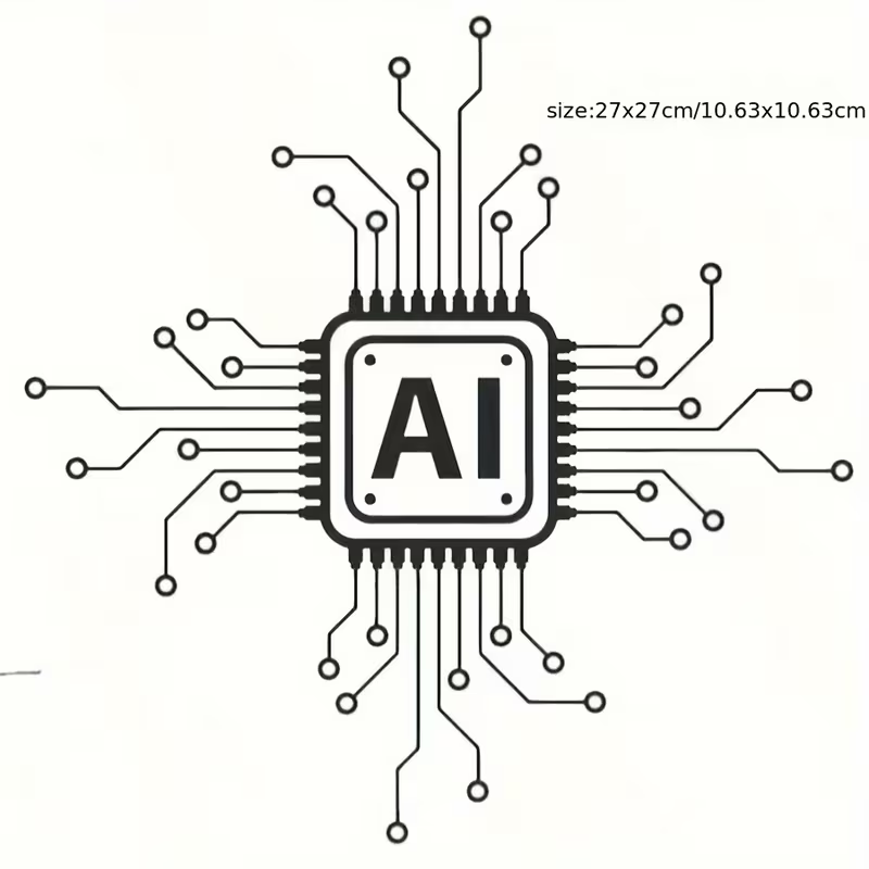 Office Tech For Home - AI Teknolojisi Devre Kartı Vinil Duvar