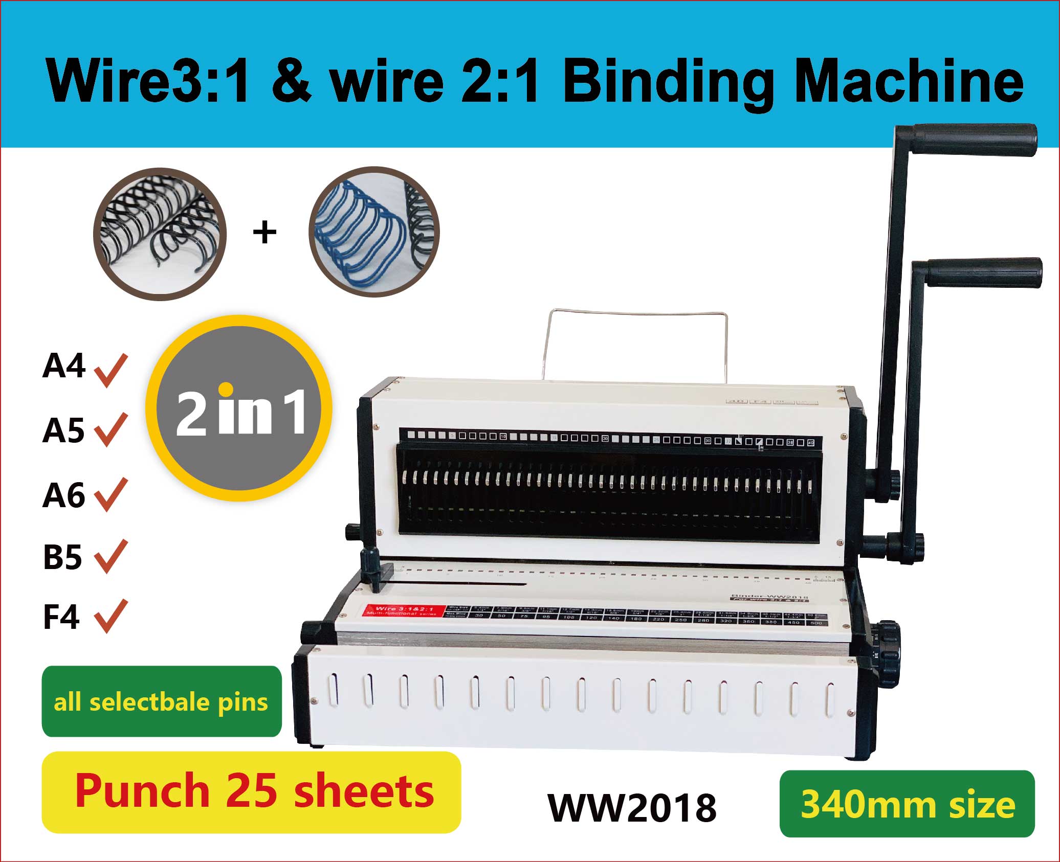 WW2018 Masaüstü Çok Fonksiyonl - Binding Machine Comb incelemesi ve fiyatı